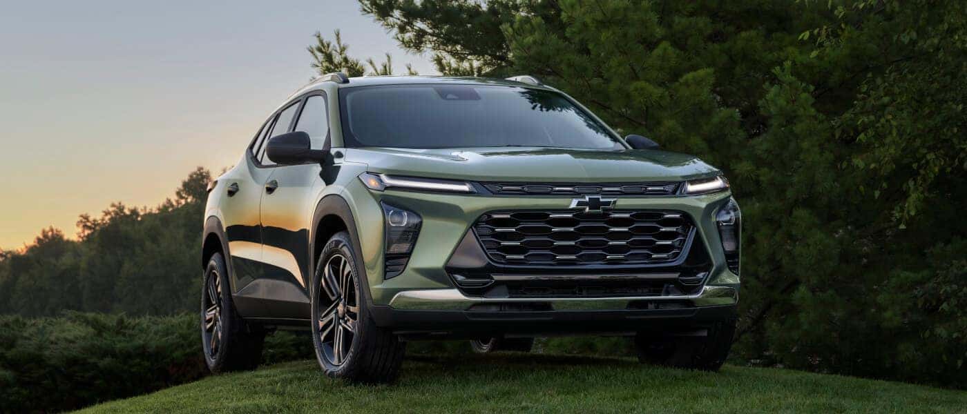 2026 Chevy Trax parked on grassy hill