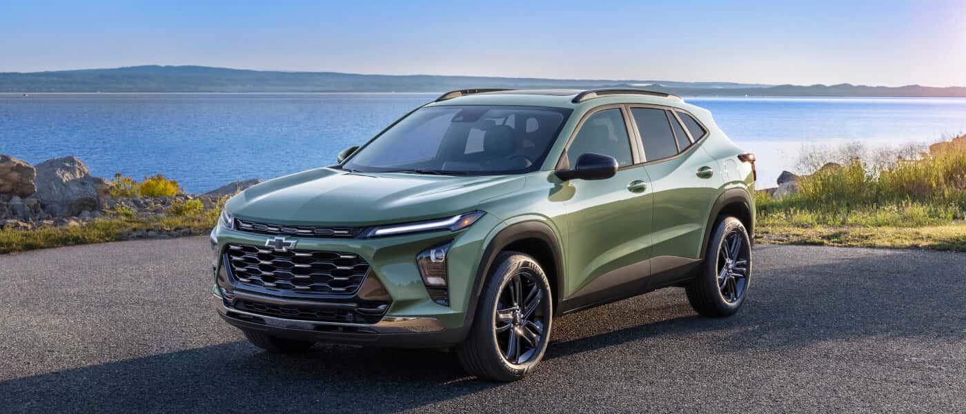 2026 Chevy Trax parked by a lake