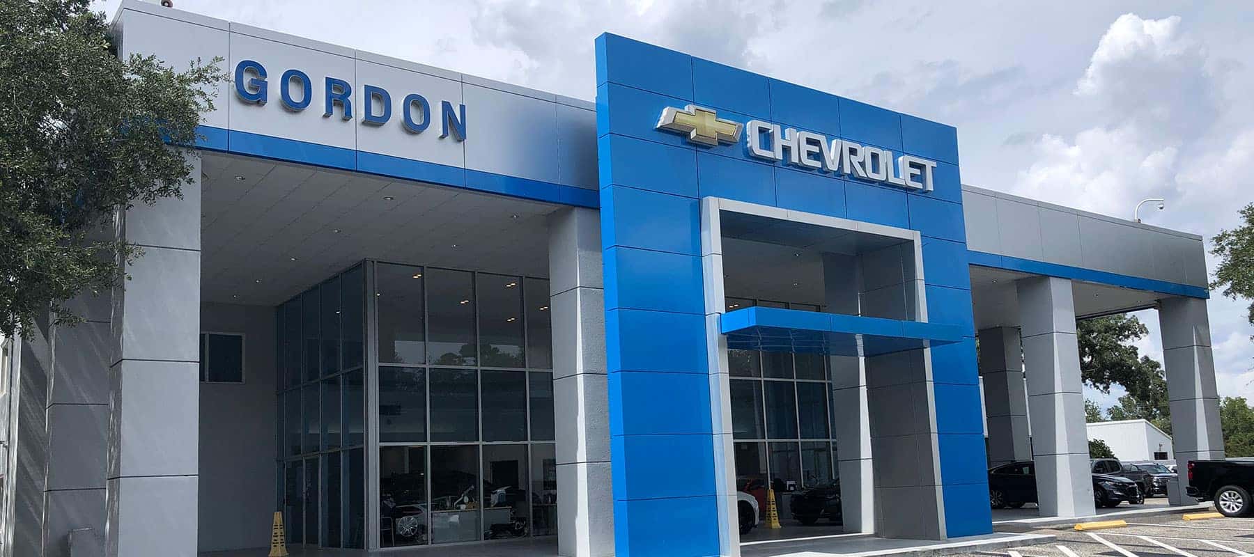 An exterior shot of a Chevrolet dealership