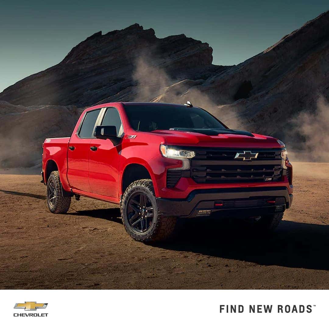 2024 Chevrolet Silverado 1500 in front of Mountains