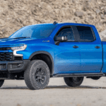 A 2025 Chevy Silverado 1500 on rocky terrain