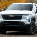 A white 2025 Chevy Silverado EV