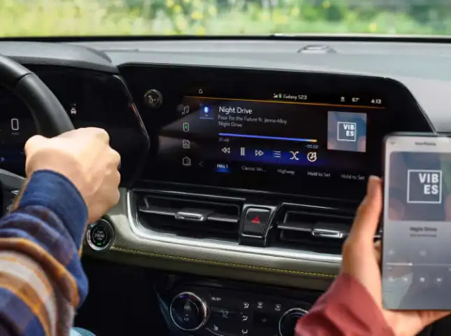 Wireless pairing checklist on a Chevrolet infotainment display