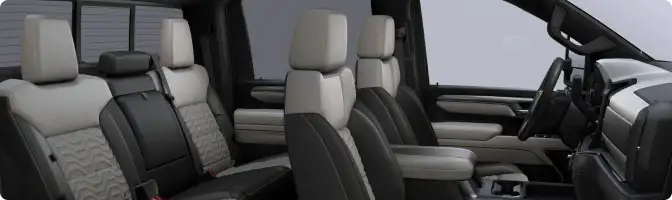 2026 Chevrolet Silverado 2500HD and 2026 Ram 2500 cab seating