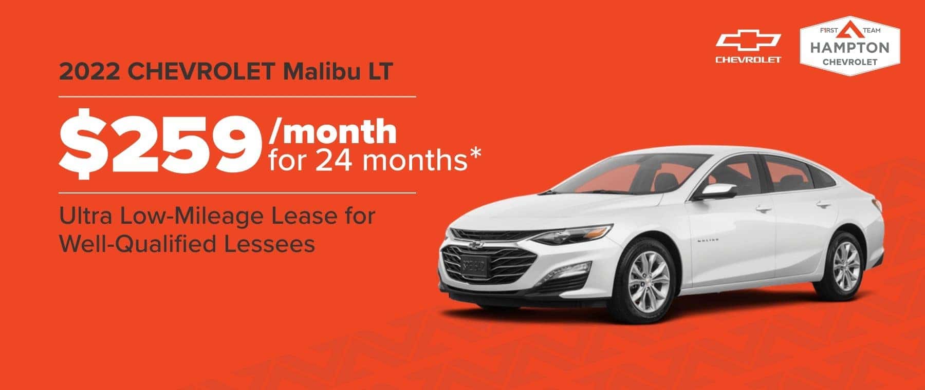 2022 Chevrolet Malibu LT $259/month** for 24 months