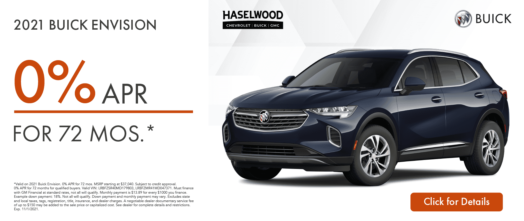 2021 Buick Envision 0% APR Bremerton WA