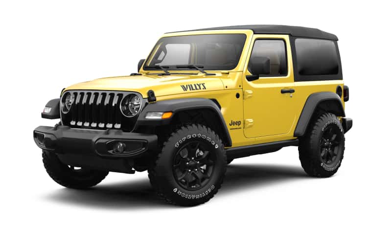 Yellow Jeep Wrangler