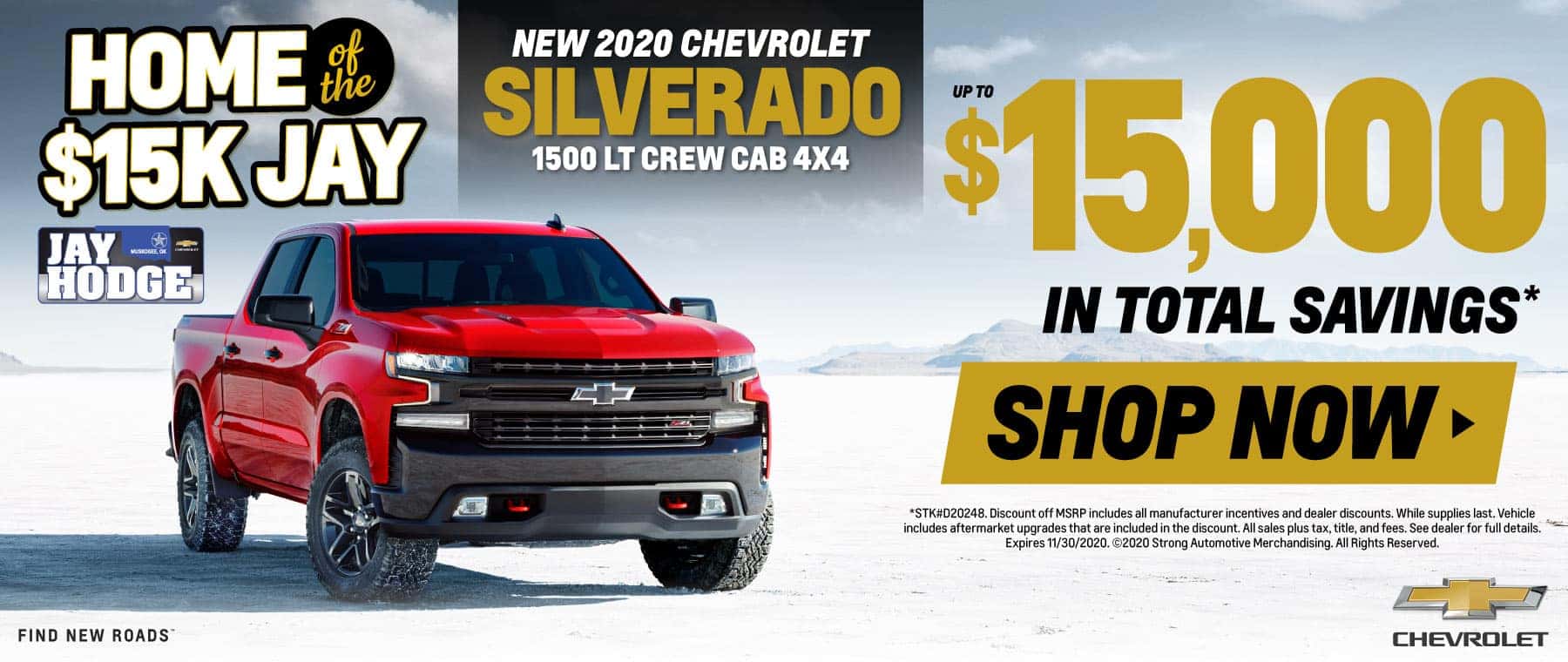 New 2020 Chevrolet Silverado up to $15,000 in Total Savings - SHOP NOW
