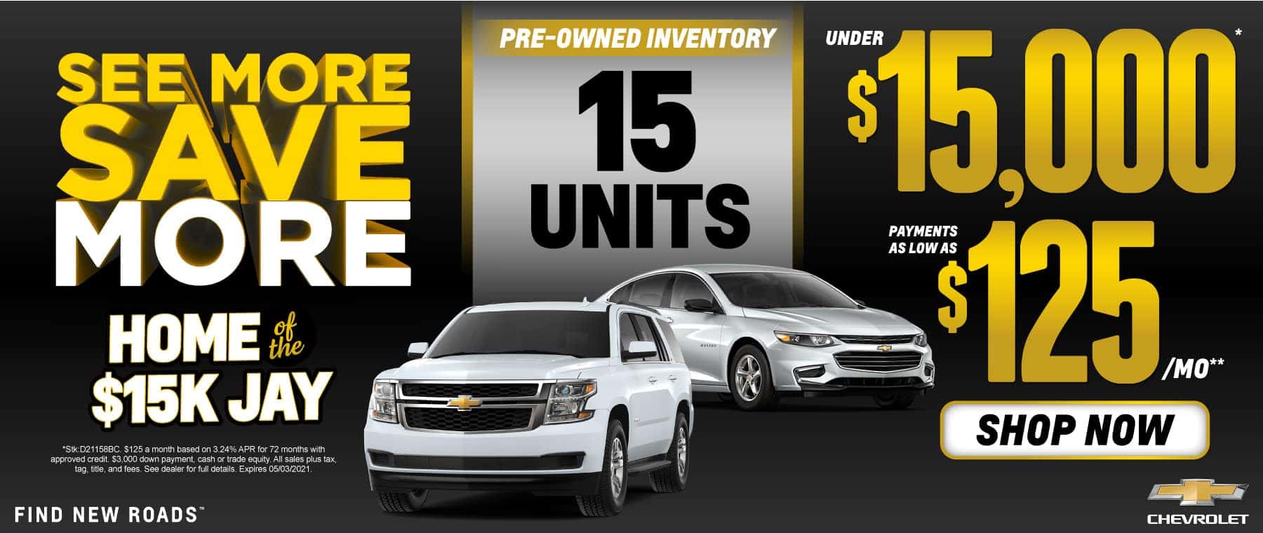 15 Pre-Owned Units under $15,000 - Shop Now