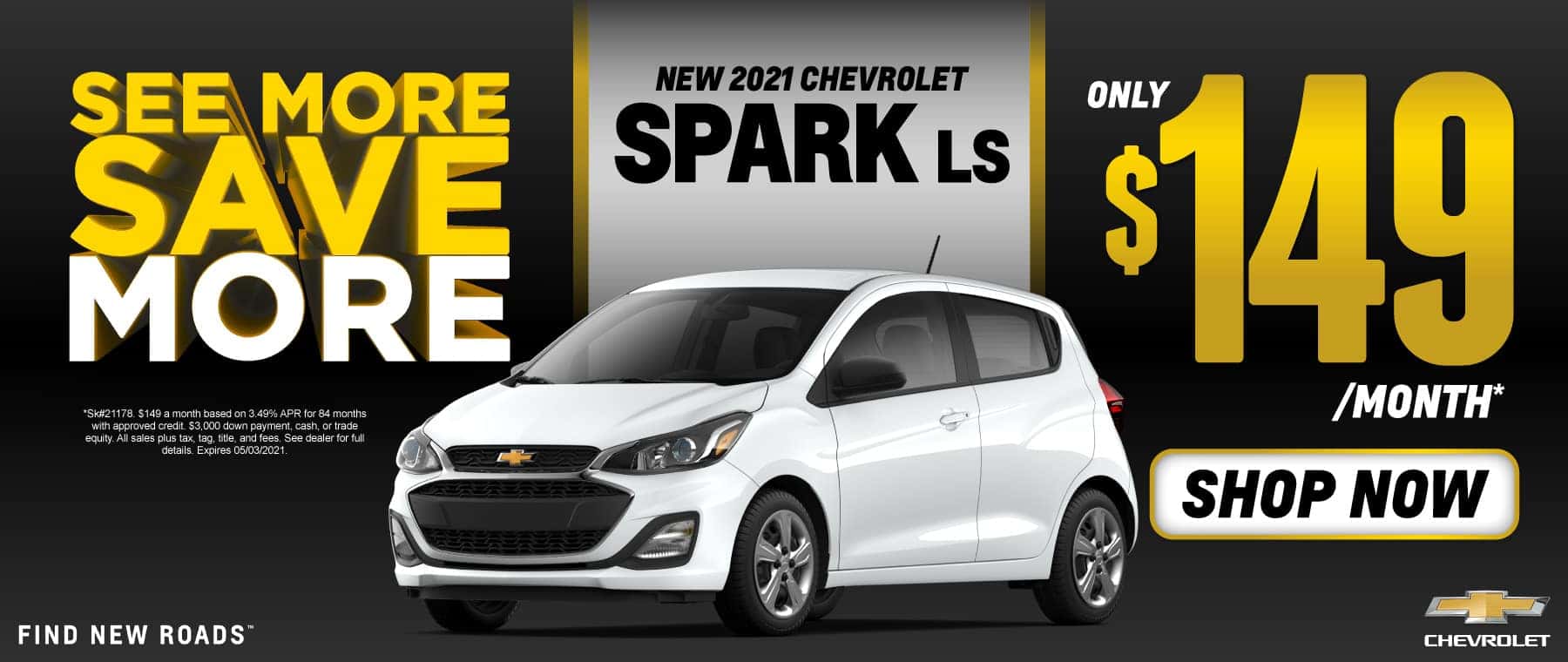 New 2021 Chevy Spark - $149 a month - Shop Now