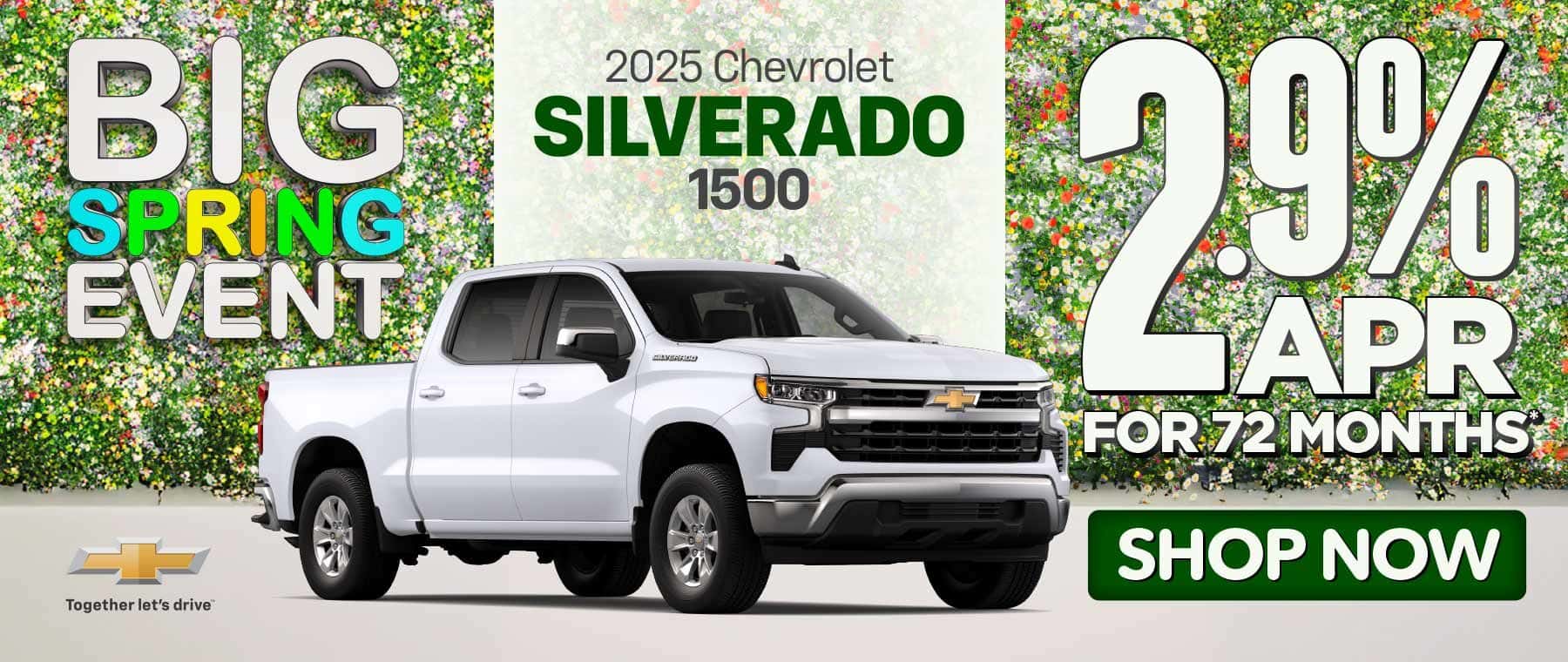 2025 Chevrolet Silverado 1500 2.9% APR for 72