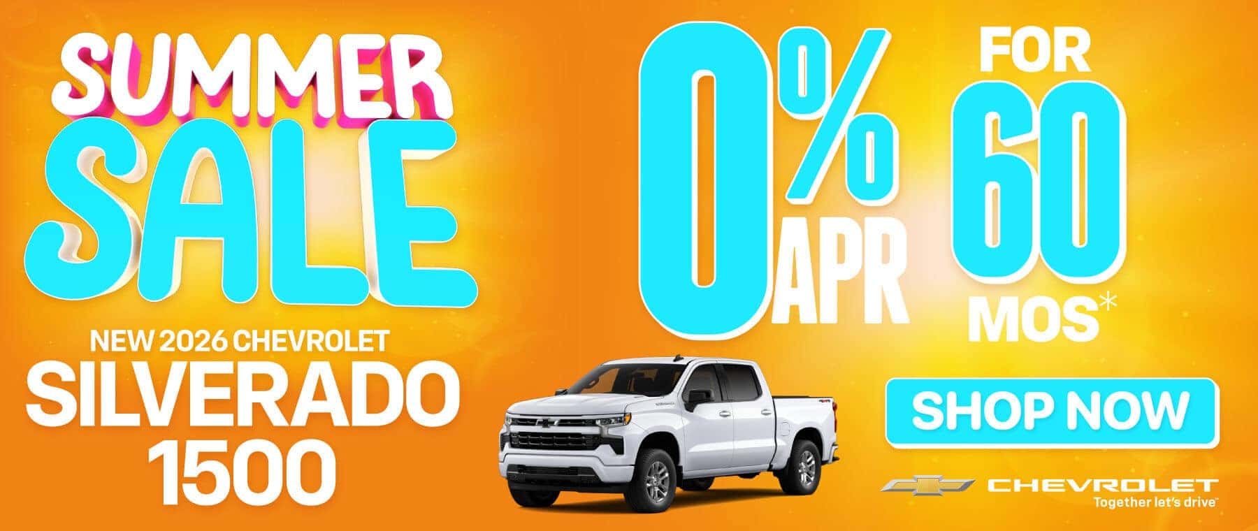 New 2026 Chevrolet Silverado 1500 0% APR for 60 Months*
