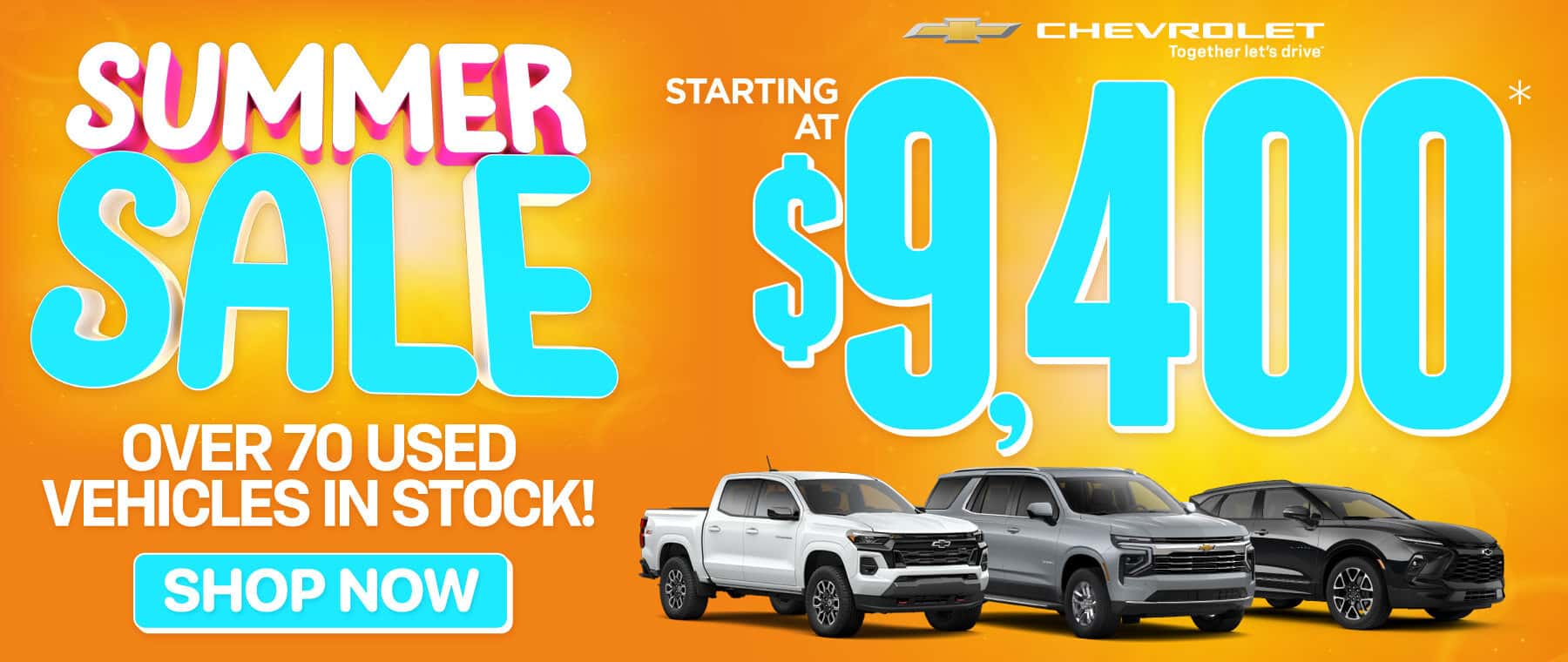 Over 70 Used Vehicles In Stock! Starting at $9,400*