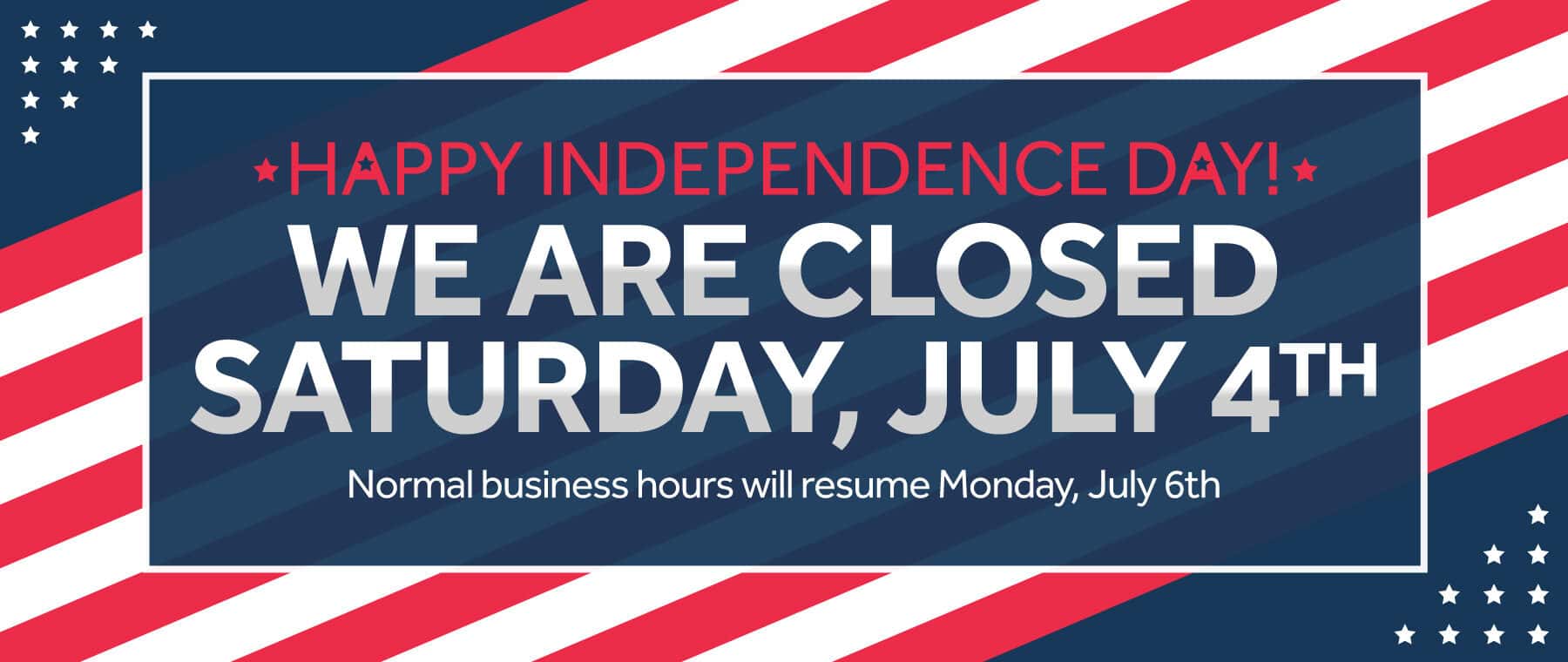 closed July 4