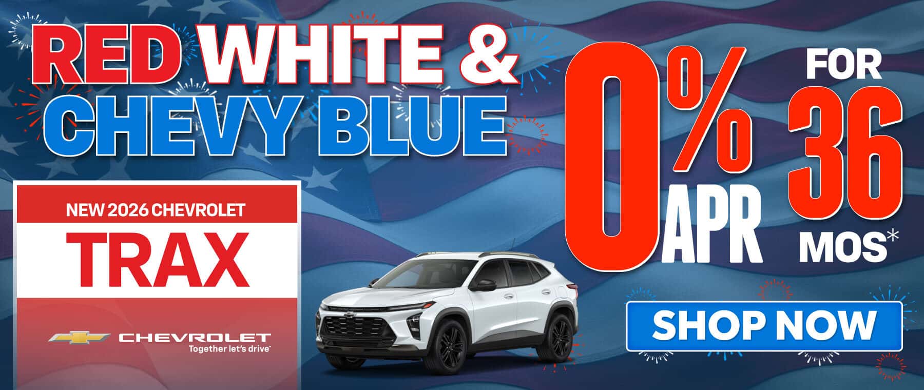 New 2026 Chevrolet Trax 0% APR for 36 Months*