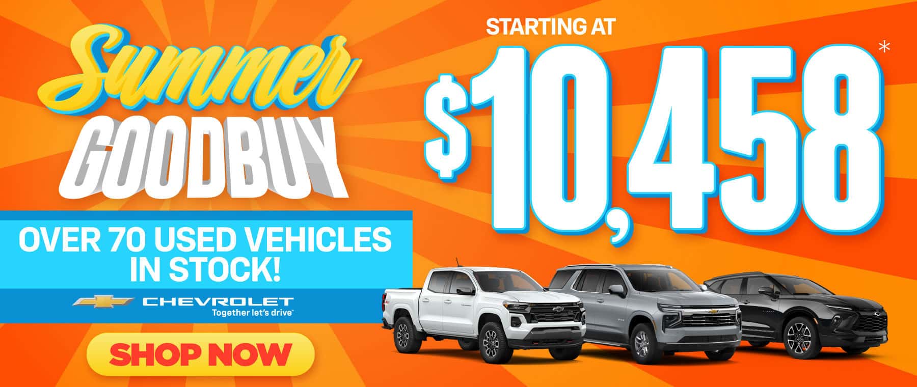 Over 70 Used Vehicles In Stock! Starting at $10,458*