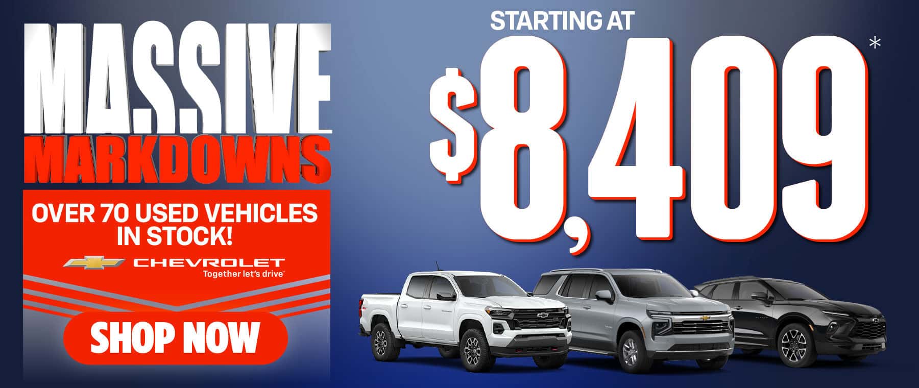 Over 70 Used Vehicles In Stock! Starting at $8,409*