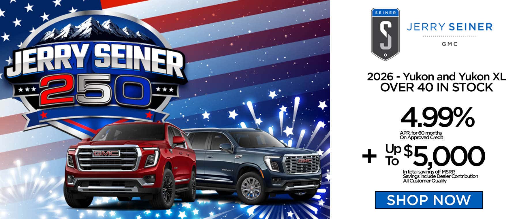 July Yukon and XL 4.99% H