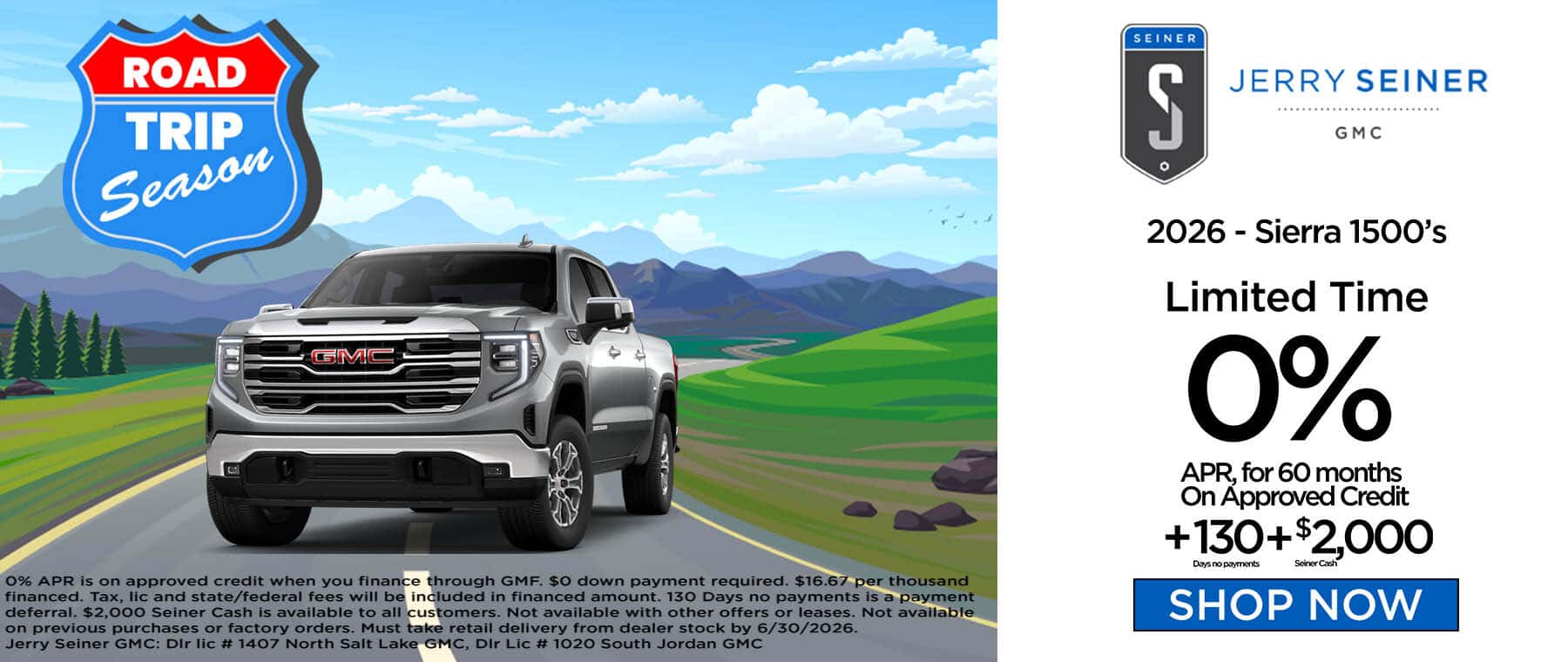 2026 GMC Sierra 1500 APR Offer