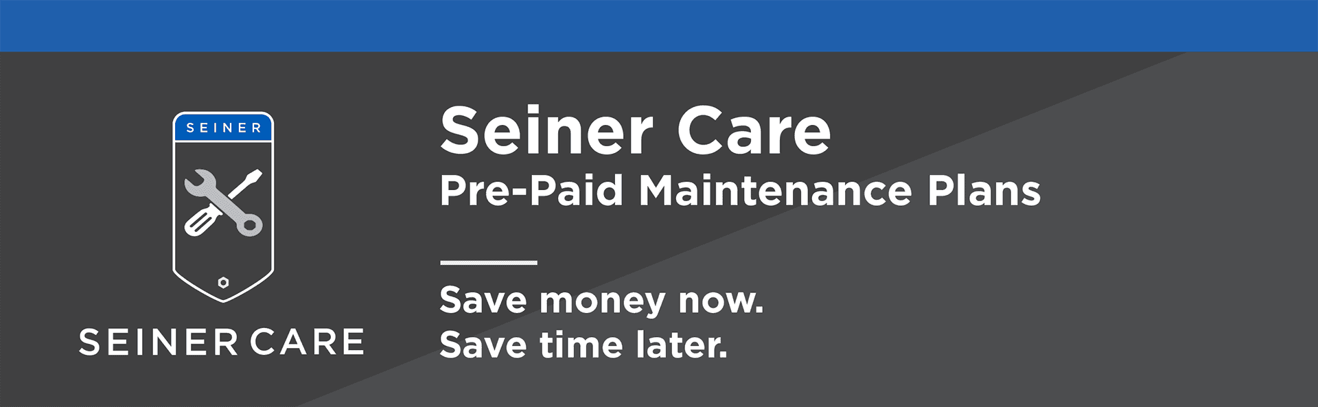 Lock in low prices and prevent costly repairs. Discover Seiner Care pre-paid maintenance packages, featuring synthetic oil changes, tire rotations, and inspections.