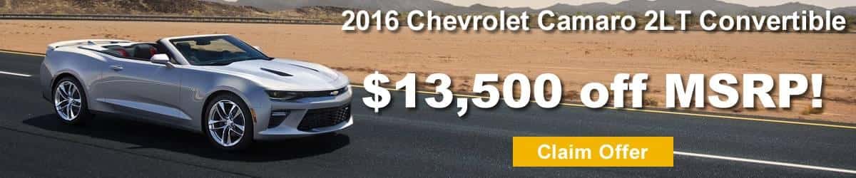 Chevrolet Camaro $13,500 Off MSRP