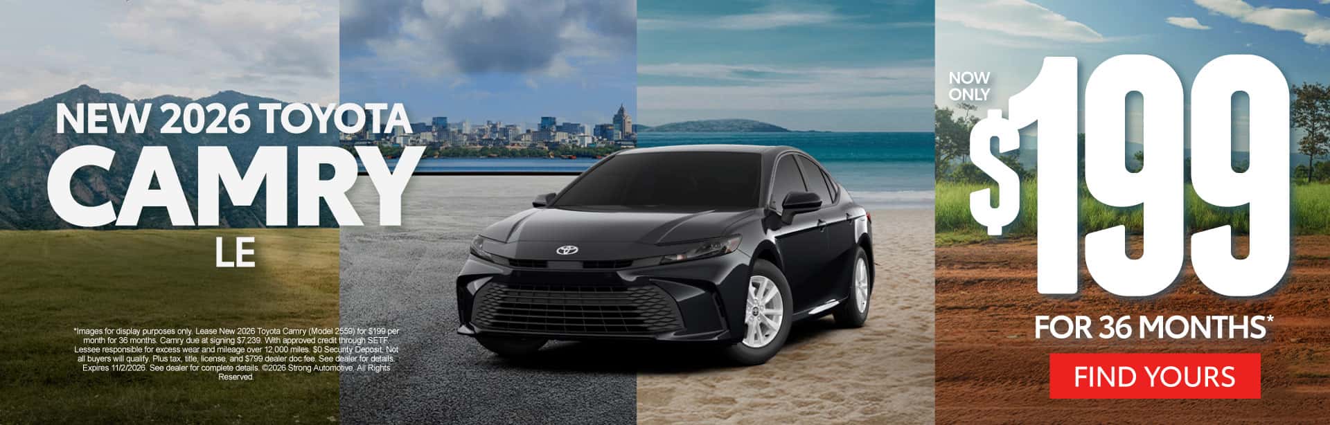 NEW 2026 TOYOTA CAMRY LE $199/mo for 36 months*