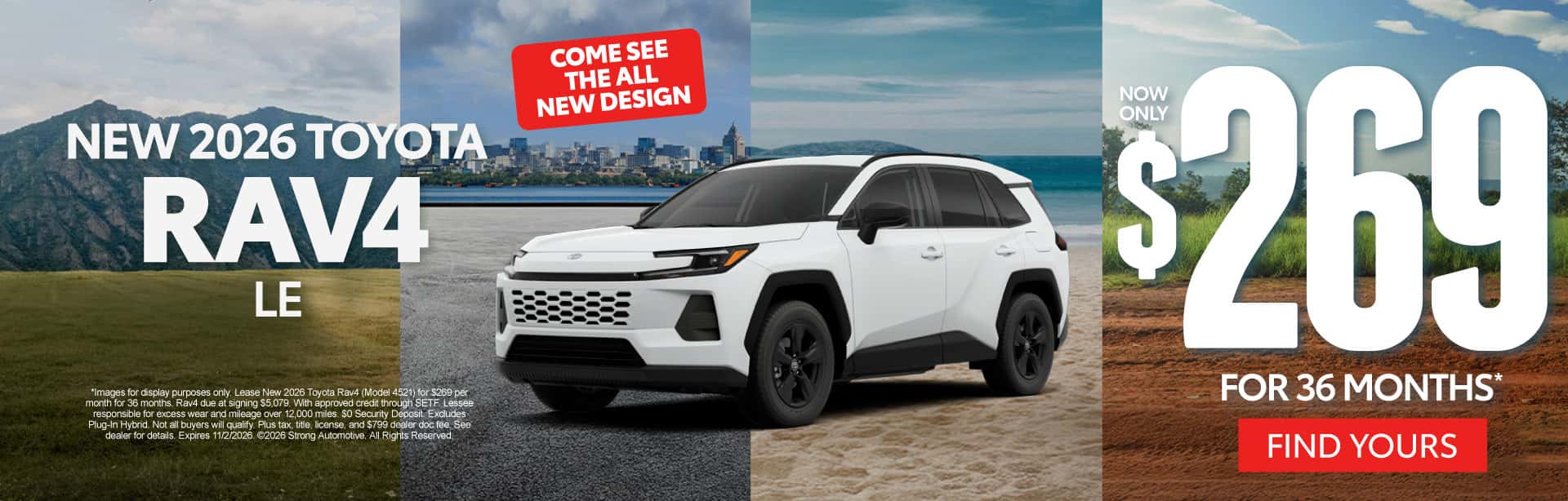 NEW 2026 TOYOTA RAV4 LE $269/mo for 36 months*
