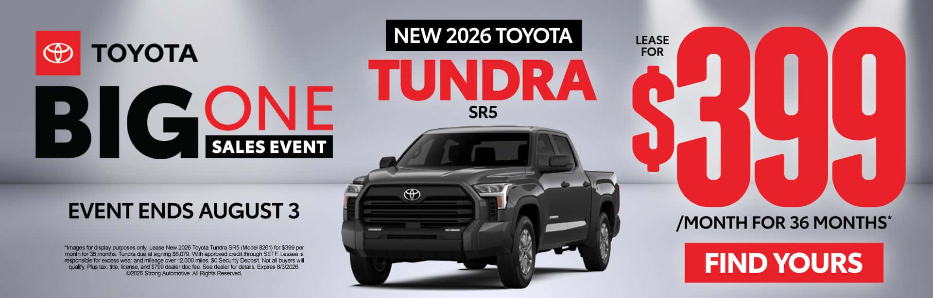 NEW 2026 TOYOTA TUNDRA SR5 "$399/mo for 36 months* "