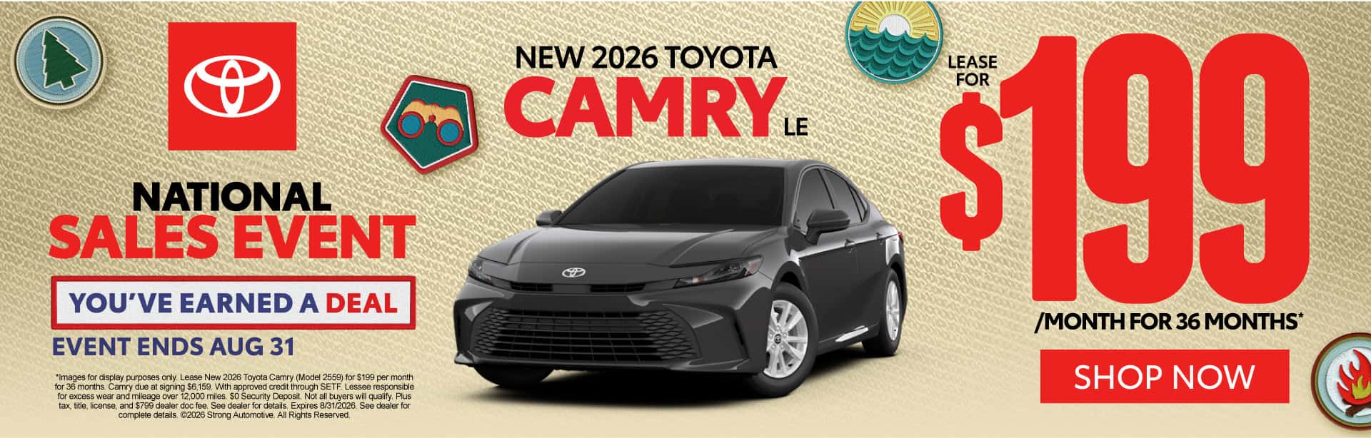 NEW 2026 TOYOTA CAMRY LE $199/mo for 36 months*