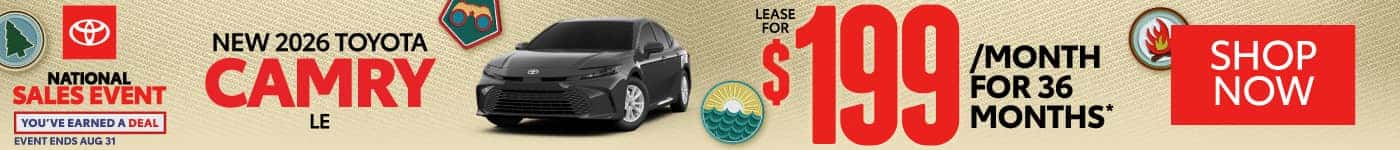 NEW 2026 TOYOTA CAMRY LE $199/mo for 36 months*