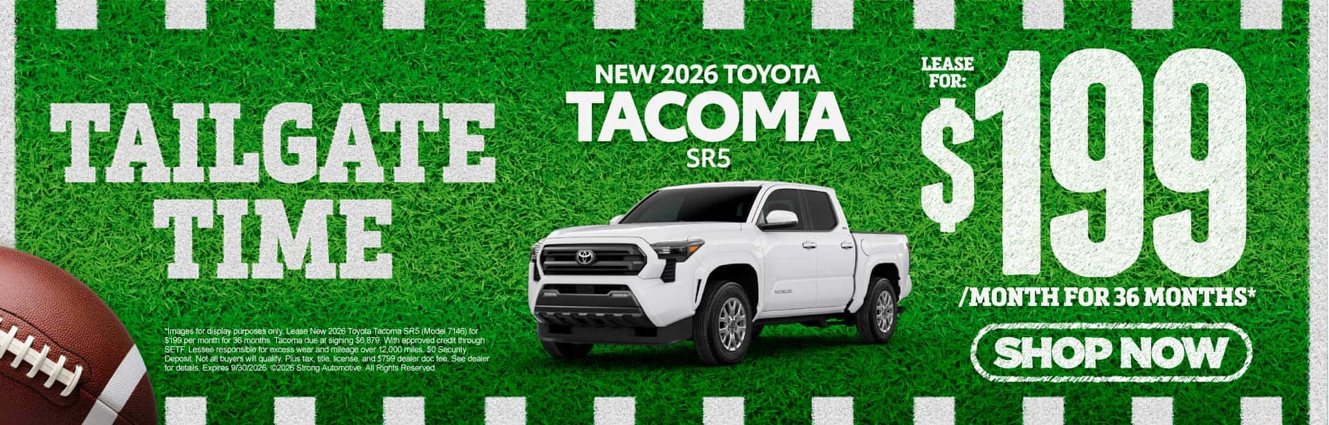 NEW 2026 TOYOTA TACOMA SR5 $199/mo for 36 months*