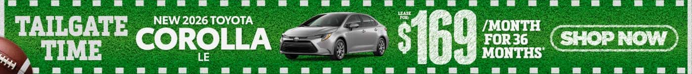NEW 2026 TOYOTA COROLLA LE $169/mo for 36 months*