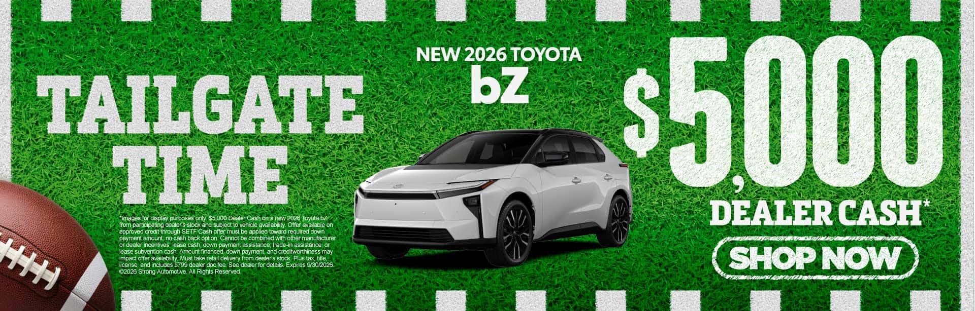 NEW 2026 BZ $5,000 DEALER CASH*