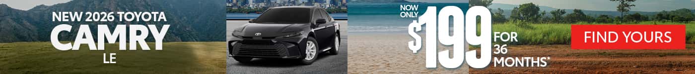 NEW 2026 TOYOTA CAMRY LE $199/mo for 36 months*