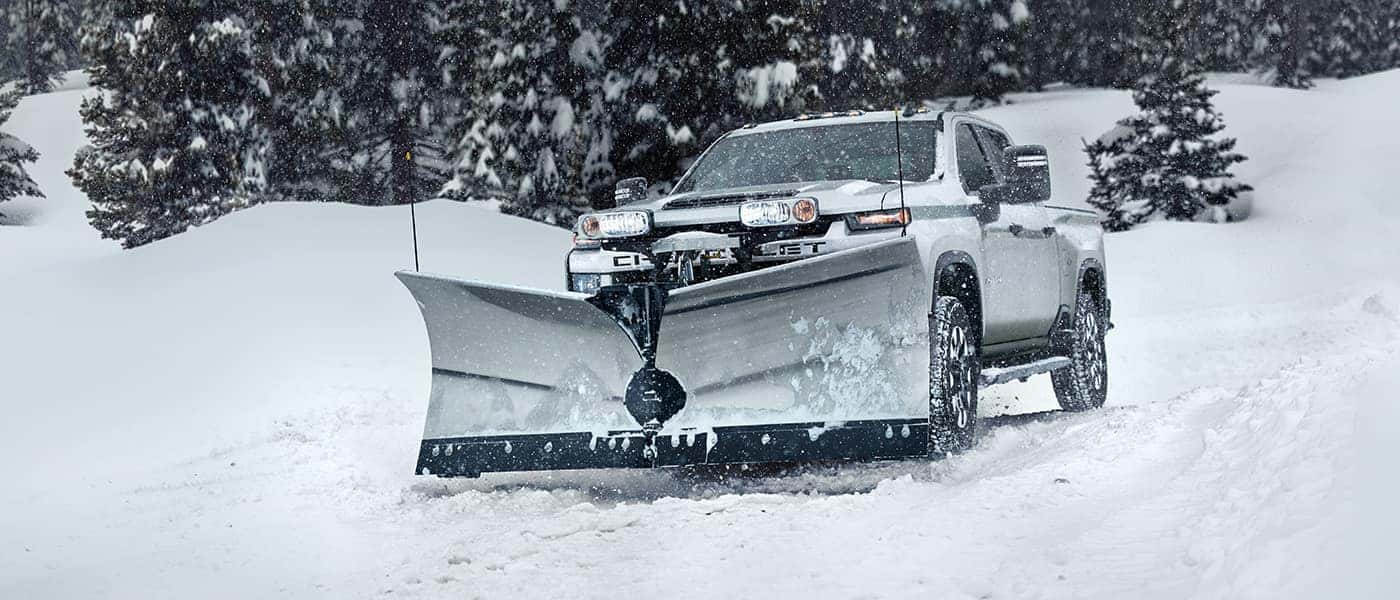 chevy truck with front shovel attachment