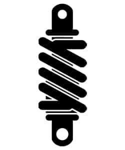 A graphic of the a vehicle shock