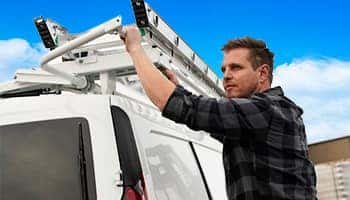 A graphic of a commercial van rack