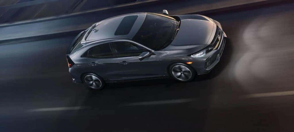2019 Honda Civic Hatchback Exterior Side Angle Night Drive