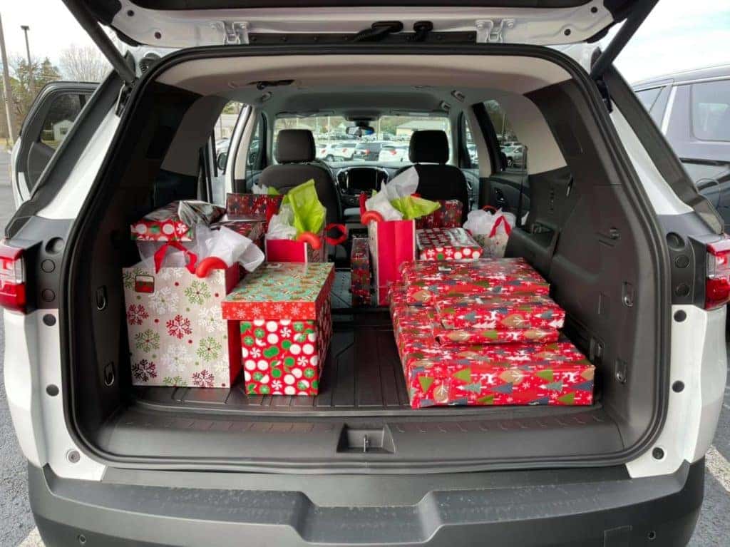 secret santa packages all packed up and ready to go!