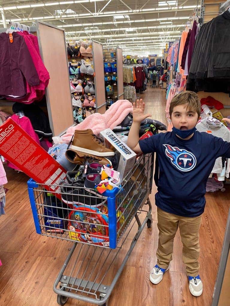 justin george of newton chevrolet gmc went shopping with his son