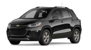 A black 2022 Chevy Trax is shown angled left.