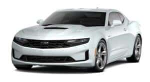 A white 2022 Chevy Camaro 1LT is angled left.