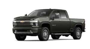 A green 2022 Chevy Silverado 3500 HD is angled left.