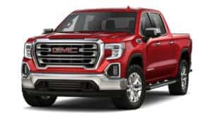A red 2022 GMC Sierra 1500 Limited SLT is shown facing left.