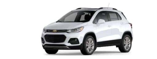 A white 2022 Chevy Trax is angled left.