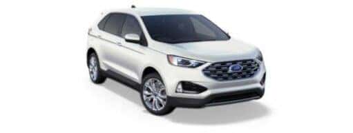 A white 2022 Ford Edge Titanium is angled right.