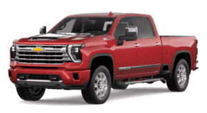 A red 2024 Chevy Silverado 3500 HD is shown angled left.