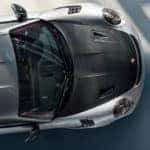 Aerial view of silver Porsche 911 GT2 RS