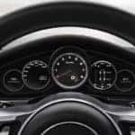 Closeup of Porsche Panamera gauge cluster