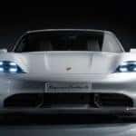 2020 Porsche Taycan Turbo S white exterior